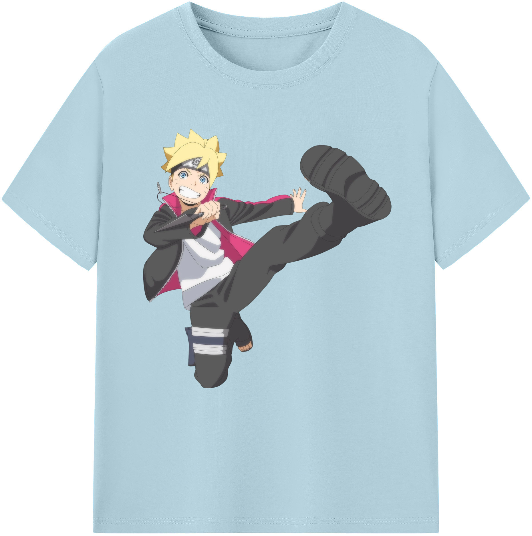（画像用） NARUTO -ナルト- うずまき ボルト Uzumaki Boruto 綿100％半袖Tシャツ（フロントプリント）